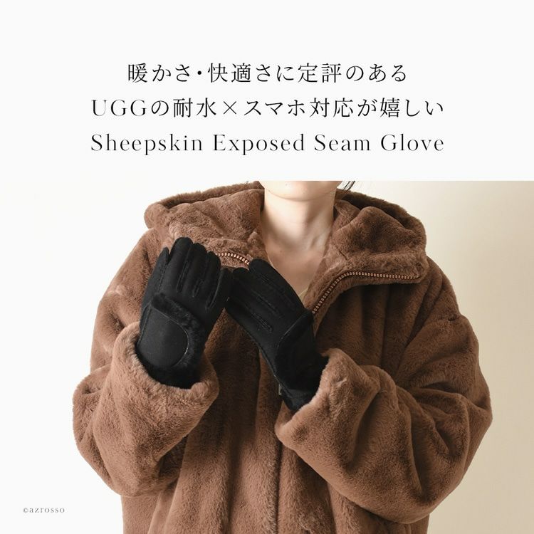 手袋 Sheepskin Exposed Seam Glove 20027 正規品 アグ UGGの通販