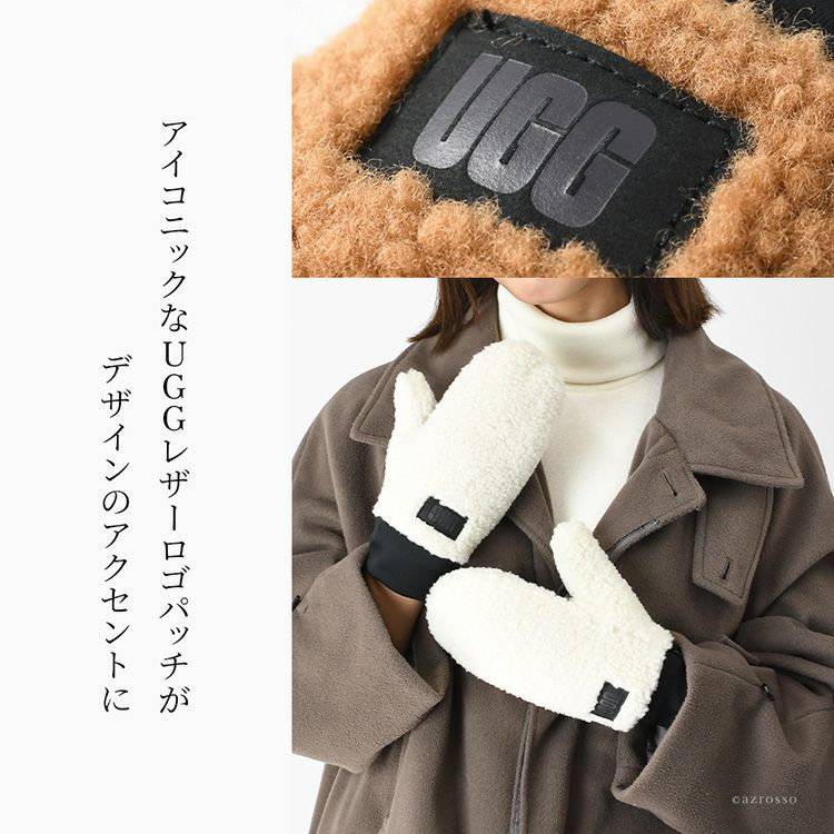 UGG ミトン手袋 レディース ボア ムートン フリース ミトングローブ