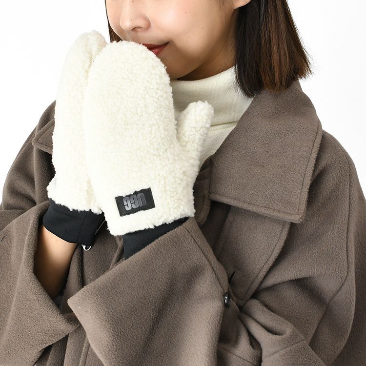 UGG ミトン手袋 レディース ボア ムートン フリース ミトングローブ