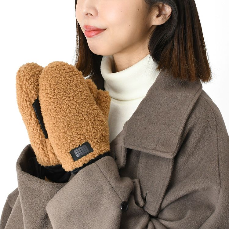 UGG ミトン手袋 レディース ボア ムートン フリース ミトングローブ