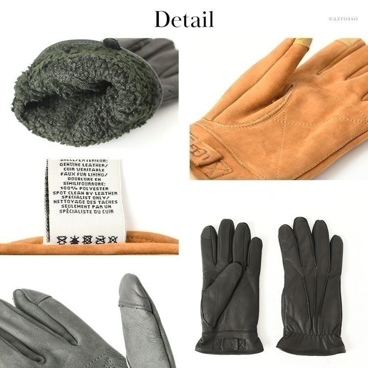 手袋 3 Point Leather Glove 18833 正規品 アグ UGGの通販｜シンフーライフ