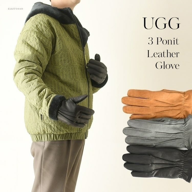 手袋 3 Point Leather Glove 18833 正規品 アグ UGGの通販｜シンフーライフ