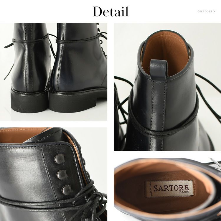 編み上げブーツ 本革 ショートブーツ イタリア製 SR4225 サルトル