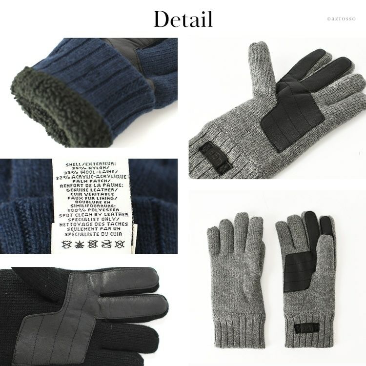 めろんぱんさん専用　　　　　アグ　　手袋 手袋 Knit Glove With Palm Patch 20093 正規品 アグ UGGの通販