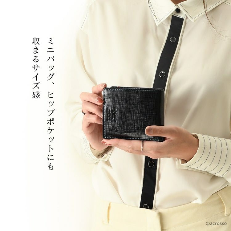 ミニ財布 本革 二つ折り財布 薄型 財布 アトリエヒロ Atelier HIROの