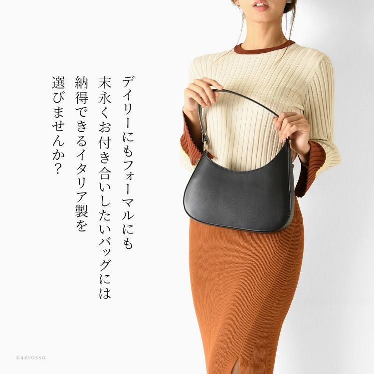 フォーマルバッグ 黒 本革 2way ハンドバッグ イタリア製 ミレッラ