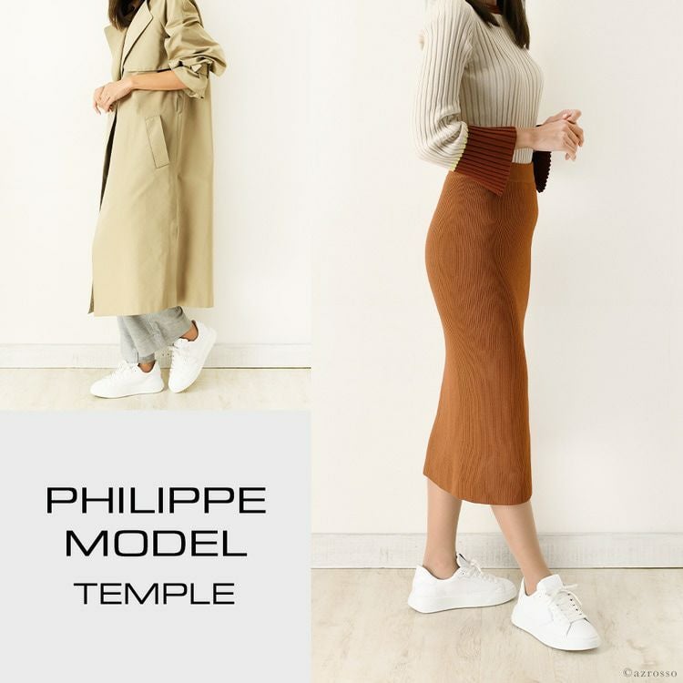 本革 スニーカー Temple Veau Btld V001 フィリップモデル PHILIPPE