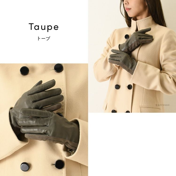 スマホ対応 手袋 ラビットファー ナッパ レザー コレアーレグローブス