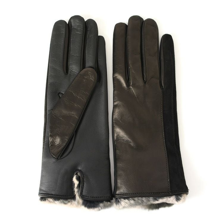 スマホ対応 手袋 ラビットファー ナッパ レザー コレアーレグローブス