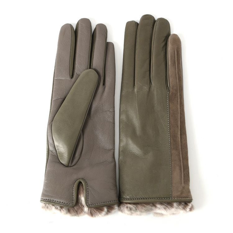 スマホ対応 手袋 ラビットファー ナッパ レザー コレアーレグローブス