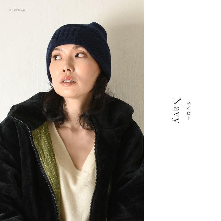 ニット帽 ニットキャップ 3D Logo Knit Beanie 正規品 アグ UGGの通販