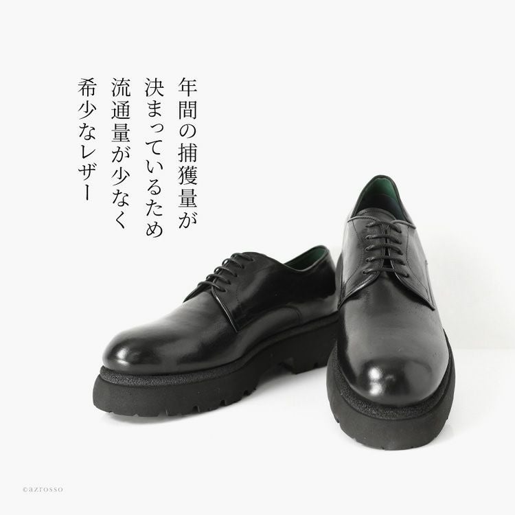 本革 革靴 メンズ 厚底 レースアップシューズ タンクソール