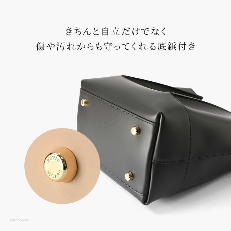 バケツ型 バッグ ハンドバッグ 2way ショルダー レザー イタリア製