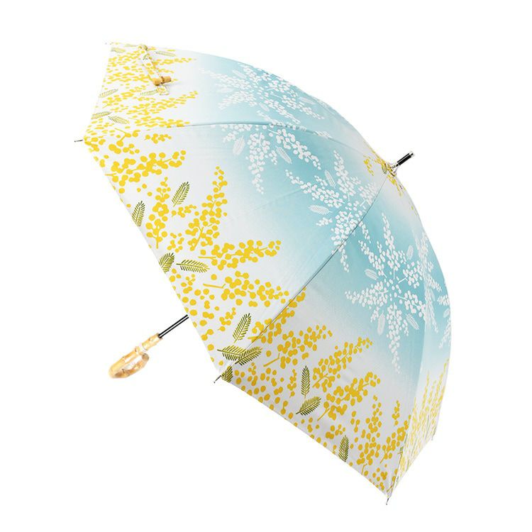 日傘 晴雨兼用 長傘 和柄 傘 ビー玉 金魚 花 ミモザ 河馬印本舗の通販