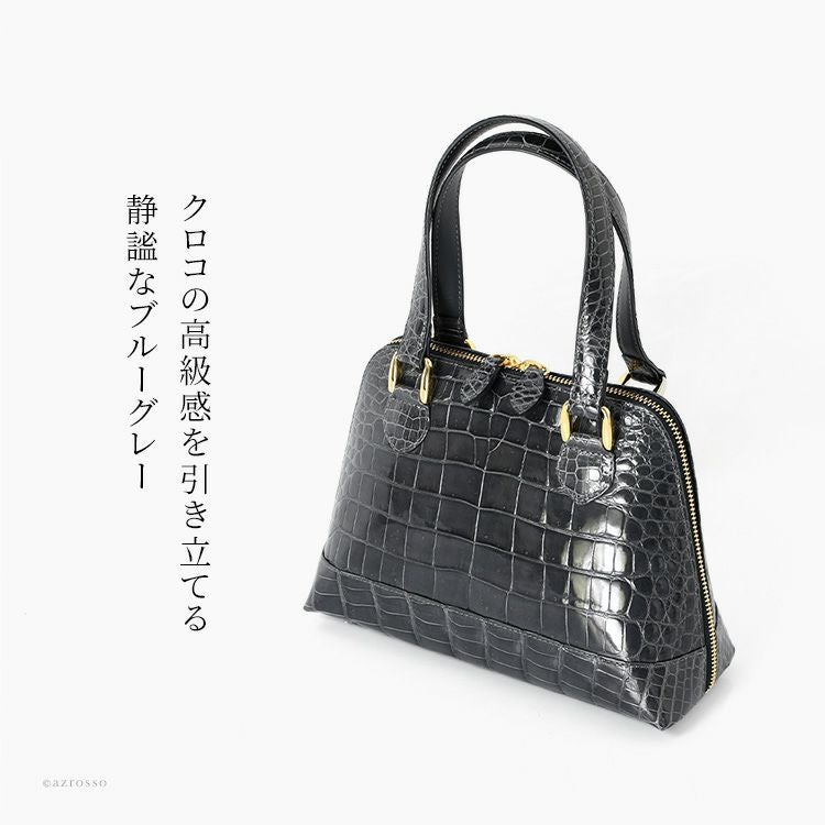 クロコダイル ハンドバッグ 高級 ボリードバッグ ミニ 日本製