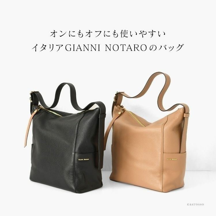 2way ショルダー バッグ メンズ A4 レザー 本革 イタリア製 ブランド
