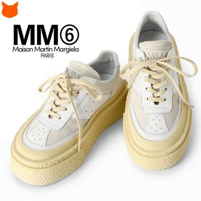 スニーカー 厚底 本革 レディース イタリア製 ブランド mm6 Maison 