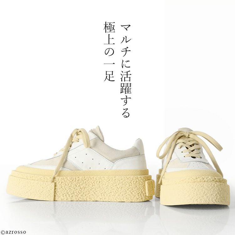 スニーカー 厚底 本革 レディース イタリア製 ブランド mm6 Maison