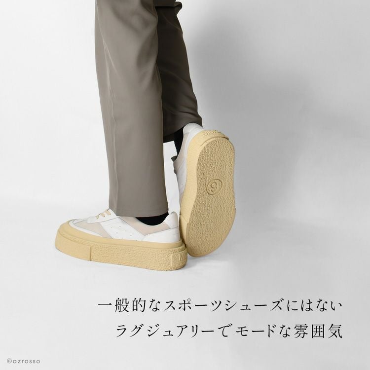 スニーカー 厚底 本革 メンズ イタリア製 ブランド mm6 Maison