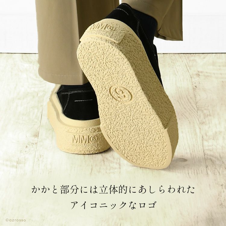 スリッポン 厚底 スエード メンズ イタリア製 ブランド mm6 Maison