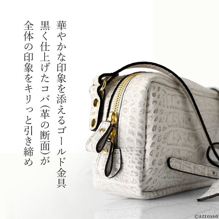 ノーブランド品 ショルダーバッグ 斜めがけ エナメルクロコ レザー ゴールド金具 クロコ エナメル 2way ハンドバッグ – TOPKAPI（トプカピ）