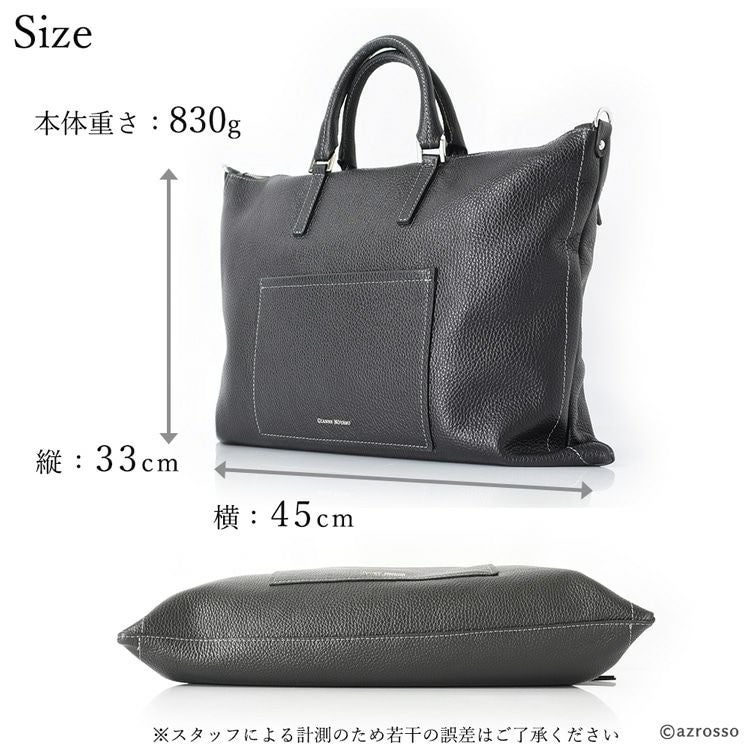通勤用 A4 トートバッグ 上品 メンズ ブラック イタリア製 ショルダ