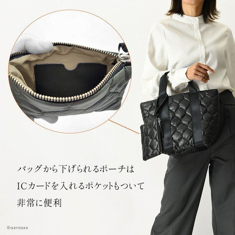 ナイロン キルティング バッグ 小さめ トート バッグ ハンドバッグ