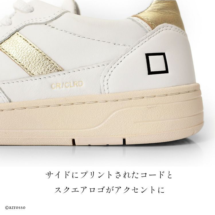 厚底 スニーカー パンチングレザー ホワイト 3.5cm イタリア ブランド