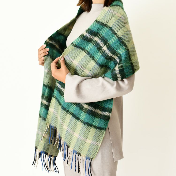【新品】スカリオーネ SCAGLIONE レーヨンコットン マフラー ストール グリーン【レディース】 URBAN RESEARCH Sonny Label ストール マフラー イタリア製なめらか