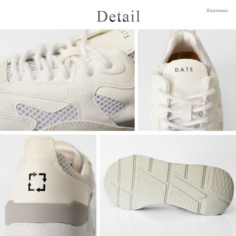 厚底 スニーカー メッシュ レザー ホワイト 5cm イタリア ブランド