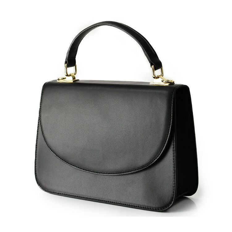 イタリア製 ハンドバッグ 本革 フラップ ショルダー バッグ レディース