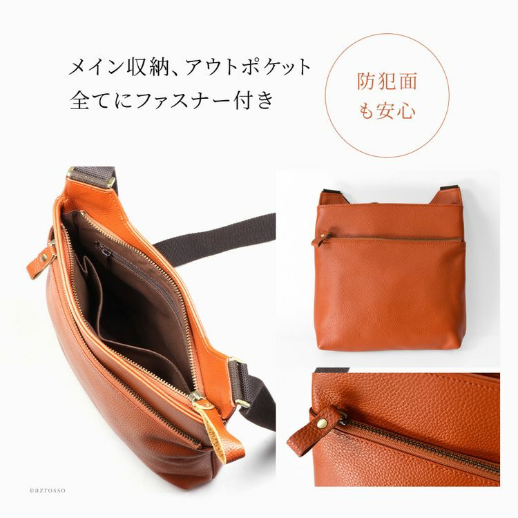 本革 ショルダーバッグ レディース 日本製 バッグ 斜めがけ 牛革 軽量