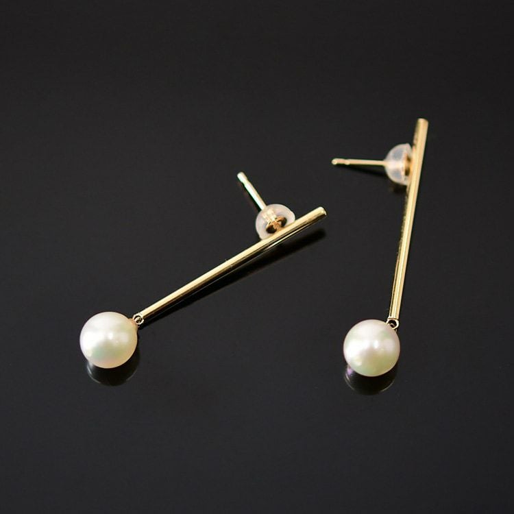 ピアス バロックパール 6mm K10 イエローゴールド Trajectory RAET