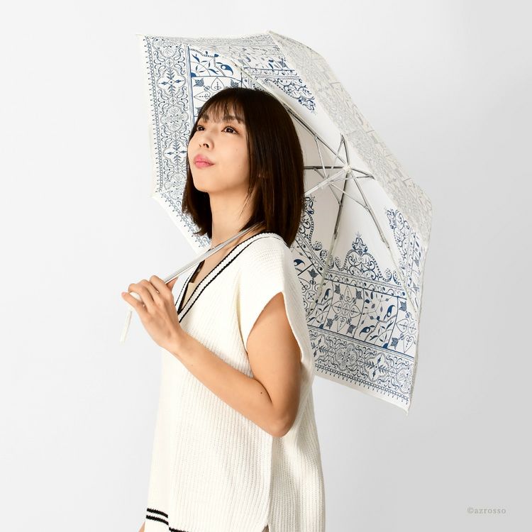 白 日傘 折りたたみ ブランド 軽量 50cm 丈夫 晴雨兼用 uvカット99% 遮