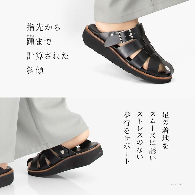 本革 グルカサンダル レディース 歩きやすい ヘップサンダル 日本製