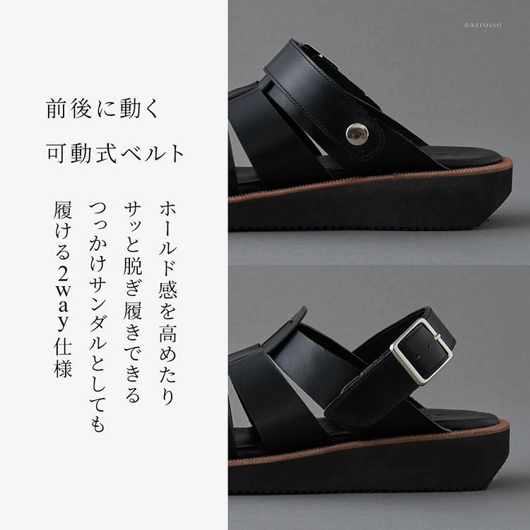 本革 グルカサンダル レディース 歩きやすい ヘップサンダル 日本製