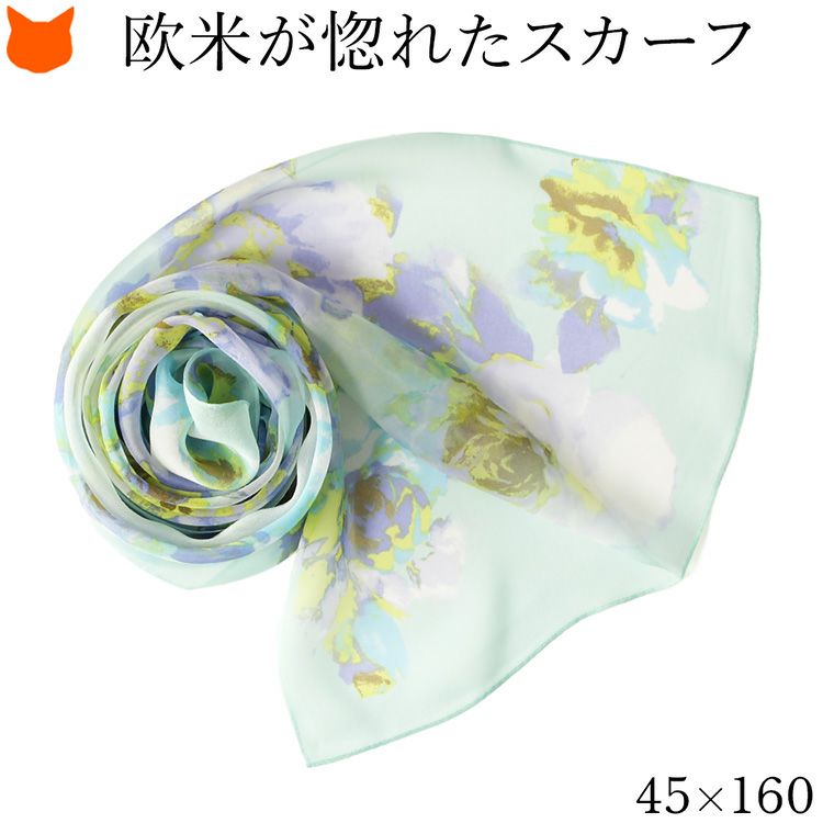 シルクスカーフ ブランド 日本製 横浜スカーフ 国産 レディース 花柄