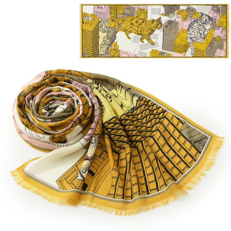 イヌイエディションズ ストール 大判 ウール100% INOUI EDITIONS