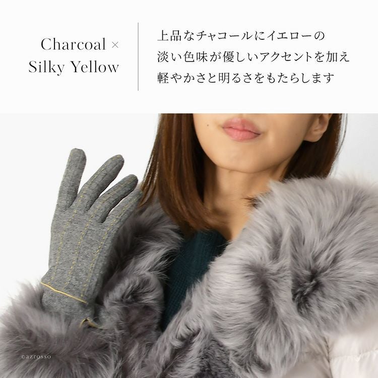 手袋 レディース 冬 おしゃれ 暖かい カシミヤ100 日本製 スマホ対応