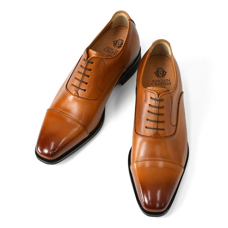 本革 ビジネスシューズ メンズ 身長アップ シークレット シューズ 3E