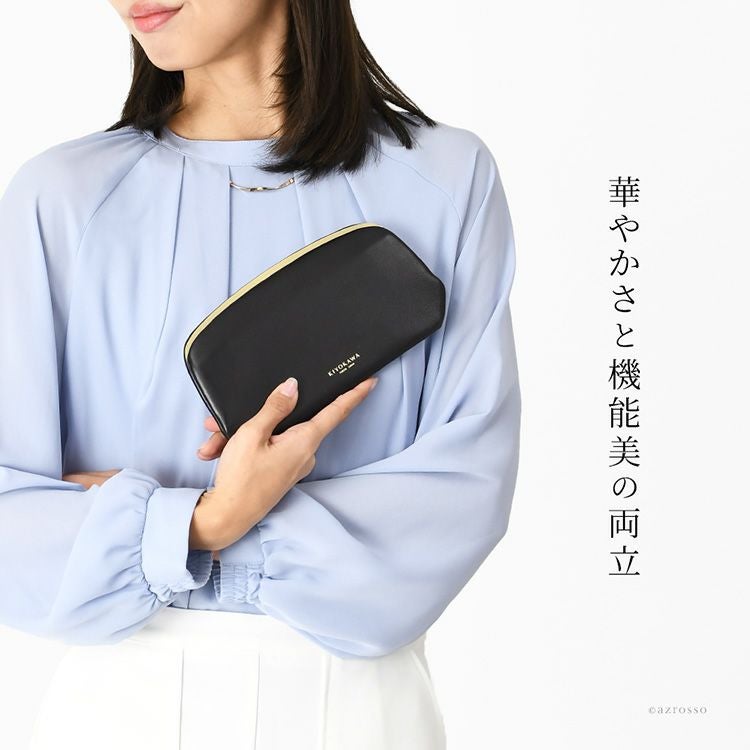 日本製 クラッチ財布 長財布 レディース 薄い バッグブランドの清川