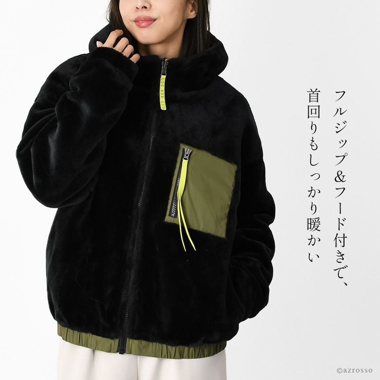 フェイクファー ジャケット レディース リバーシブル アウター KAIRO