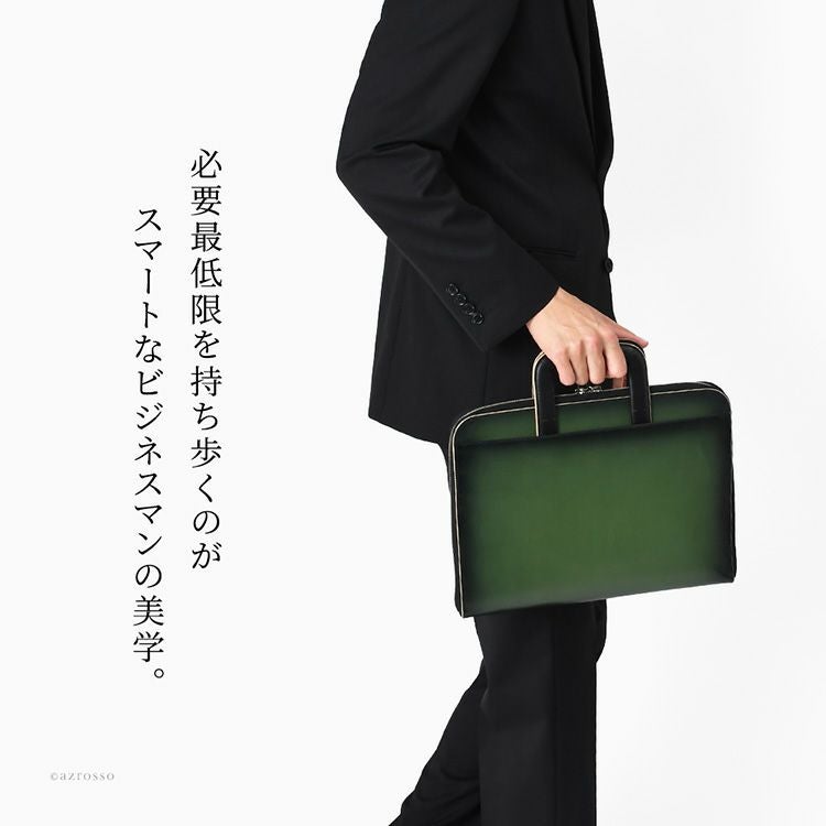 dan gentenトスカメン ビジネス ブリーフケース メンズレザー　グリーン ビジネスバッグ 本革 ブリーフケース メンズ a4 本革 ブランド