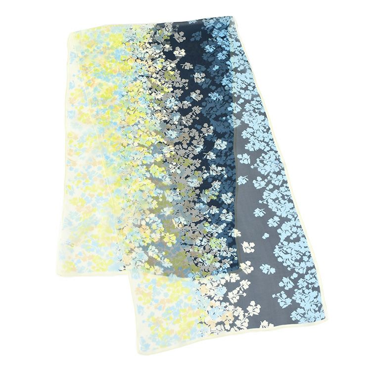 シルクストール 花柄 シフォン 日本製 ブランド 45x160cm 横浜スカーフ
