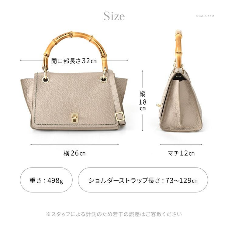 イタリア製 バンブーハンドル ハンドバッグ レディース ショルダー