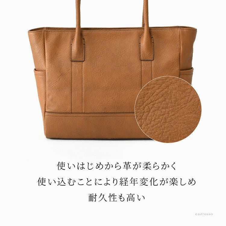KIYOKAWA メンズ 本革 ビジネストートバッグ 16インチPC＆A4収納 日本
