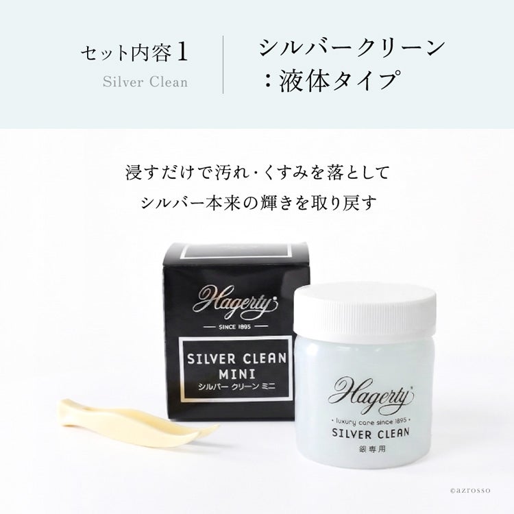 シルバー アクセサリー クリーナー 洗浄液 クロス ケアセット
