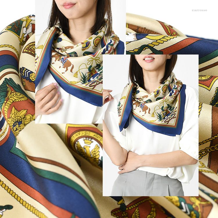 シルクスカーフ ブランド 大判 日本製 横浜スカーフ 国産 レディース