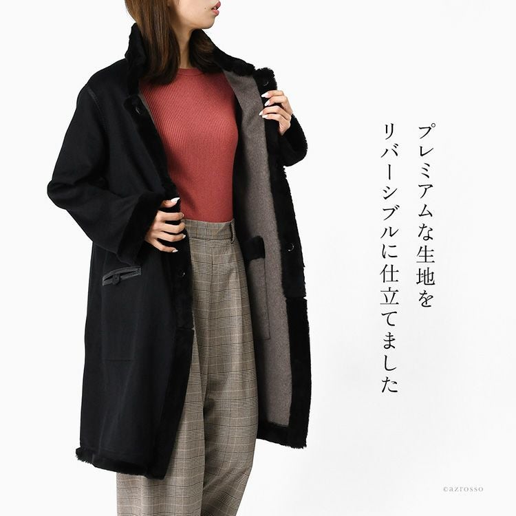 ロロピアーナ コート リバーシブル カシミヤ ウール レディース