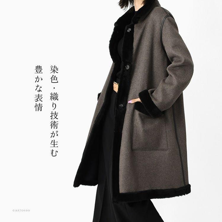 ロロピアーナ コート リバーシブル カシミヤ ウール レディース